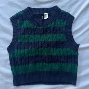 Divided Green and Blue Sweater Vest